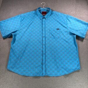 RSVLTS x One Peice Shirt Menx 4X Blue‎ Lil Straw Hats Short Sleeve Button Up